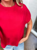 Bring it Back Sweater Top- Fuchsia