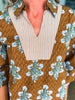 Perfect Timing Floral Top-Mocha