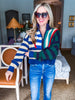 Rugby Polo Sweater-Varsity Stripes