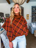 Chain Print Knit Poncho