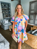 Floral Romance Dress- Blue
