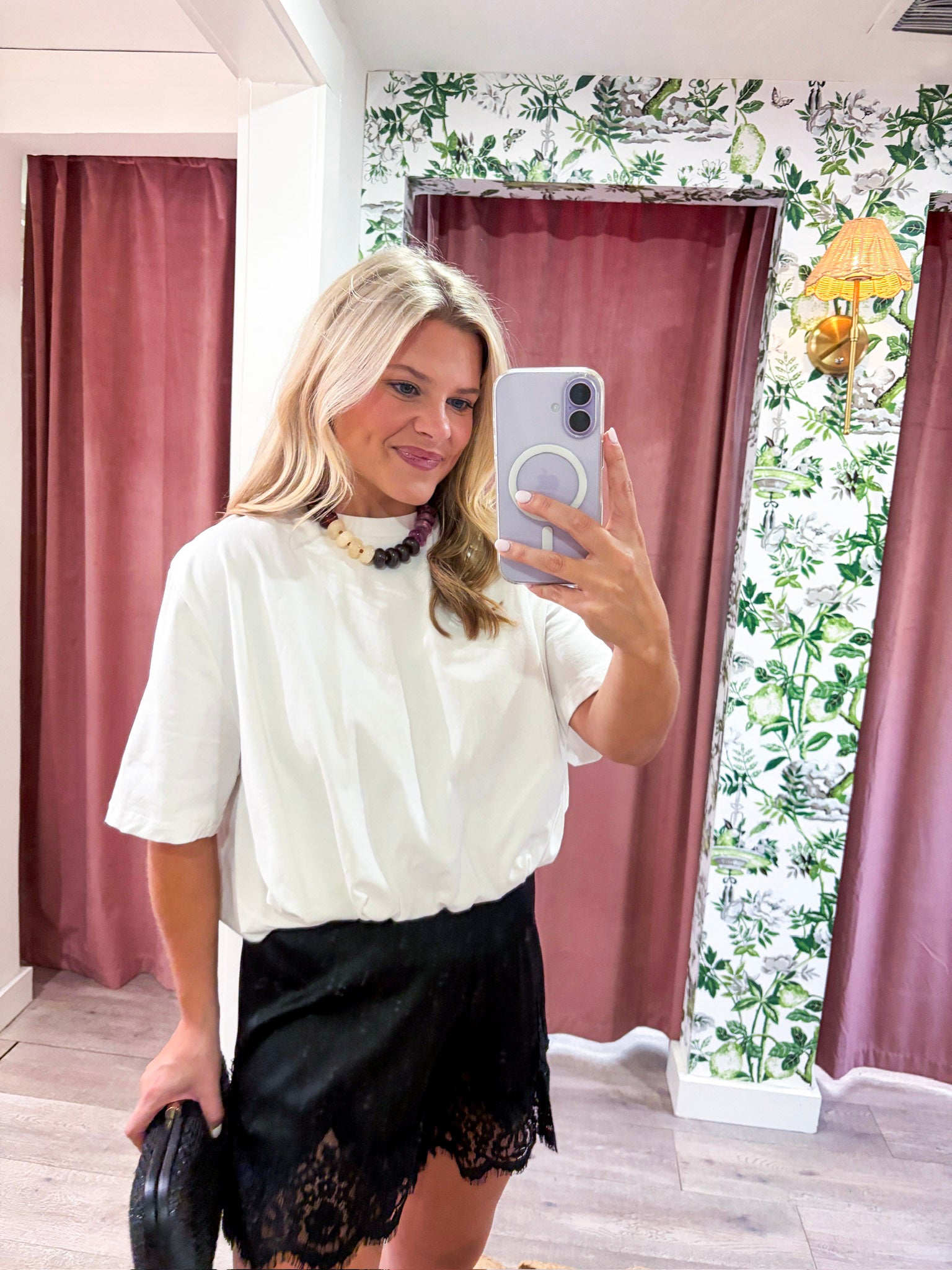 Genevieve Bubble Top-White