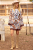Western Sky Border Mini Dress