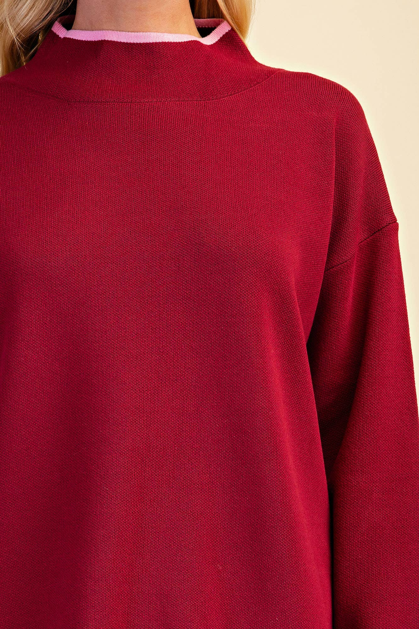 Falling Leaves Sweater-Burgundy