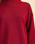 Falling Leaves Sweater-Burgundy