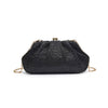 Triana Straw Frame Clutch- Black