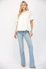Soft Vibes Applique Top-White