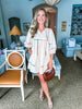 Color Dash Tunic Dress- Ecru