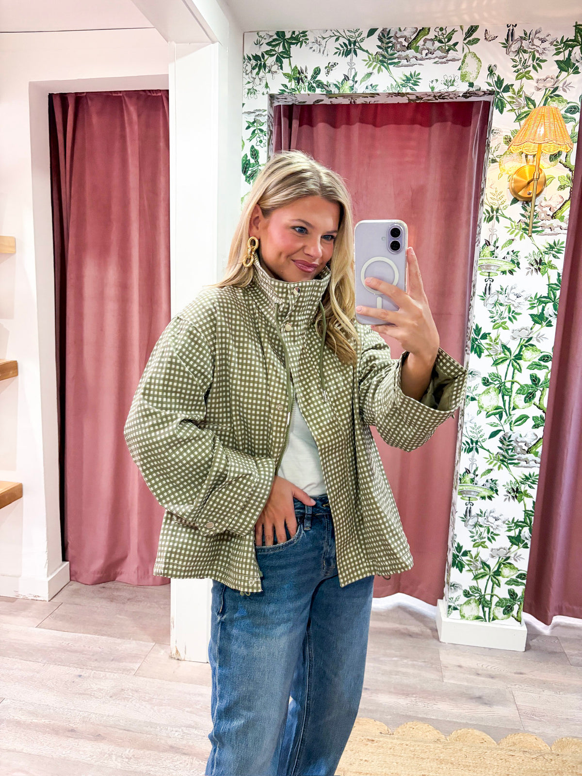 Somewhere Nice Gingham Jacket