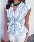 Sugar Petal Eyelet Peplum Top