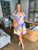 Floral Romance Dress- Blue