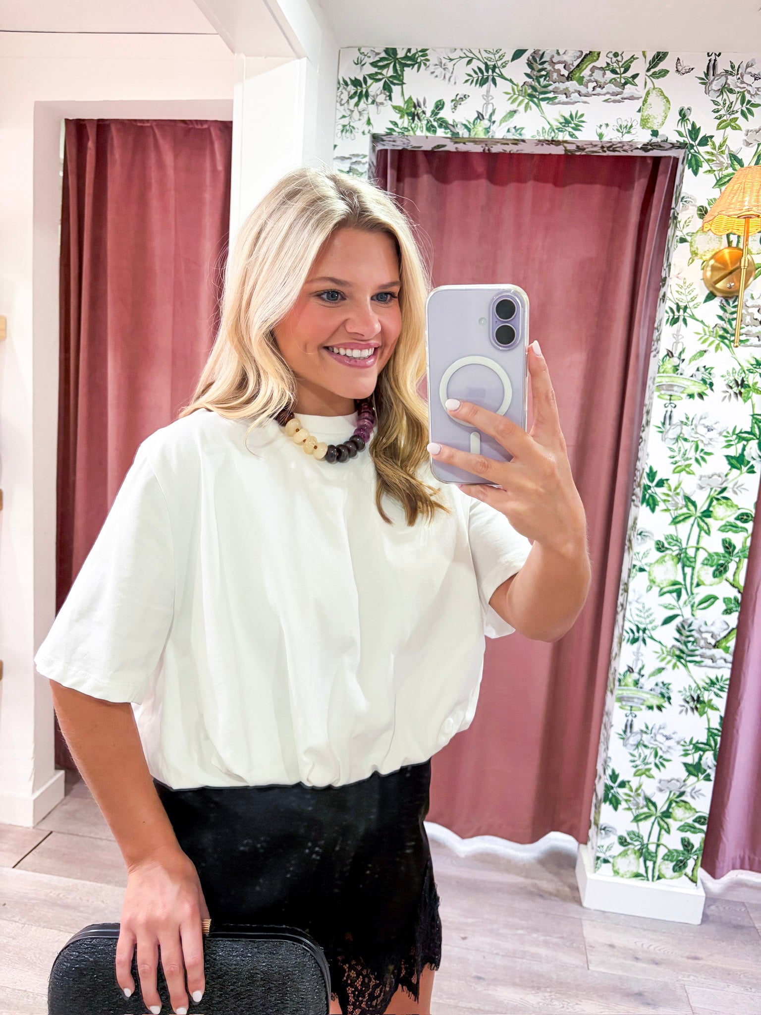 Genevieve Bubble Top-White