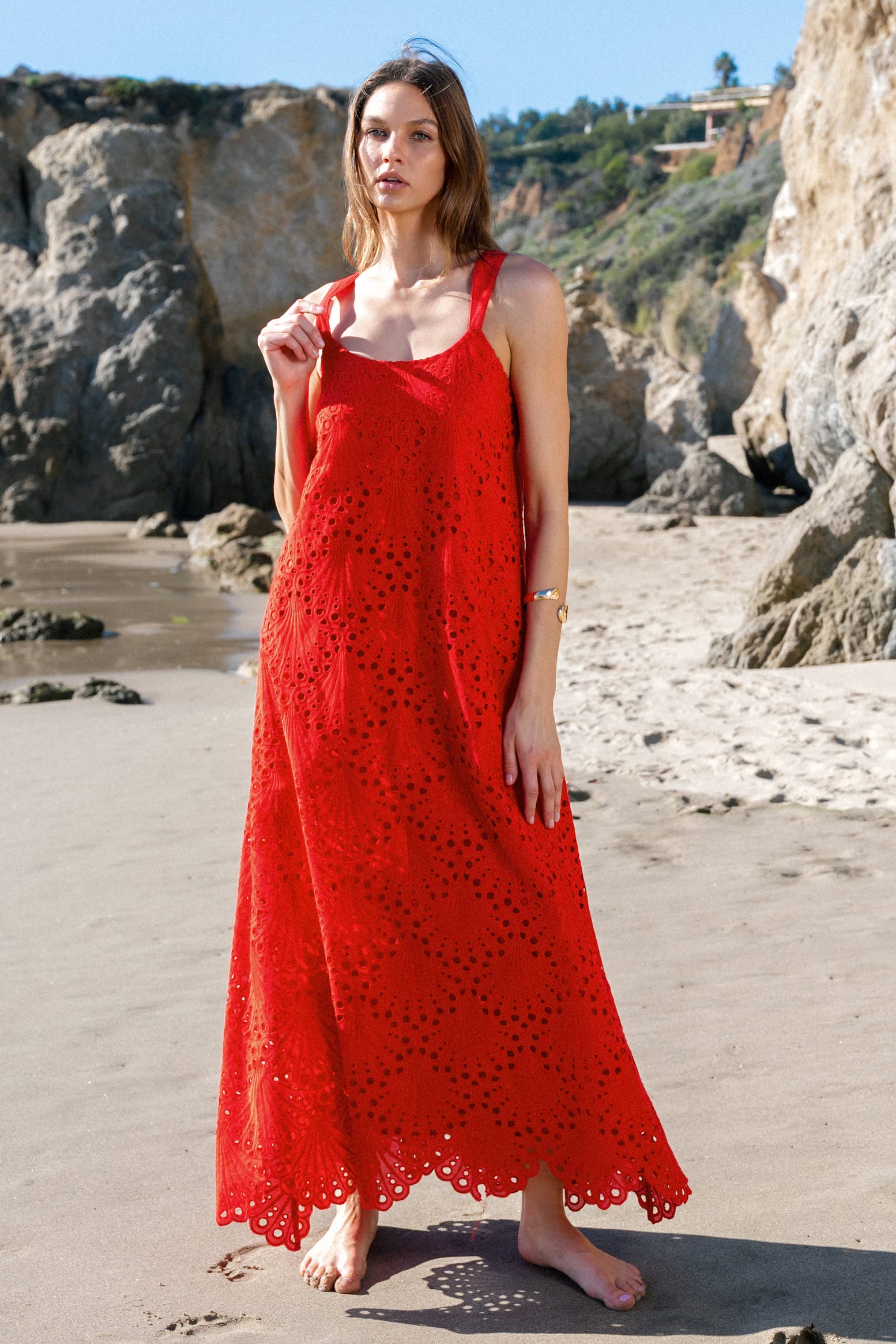 Lady in Red Maxi Dress