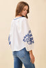 Bold Breeze Embroidered Top-White