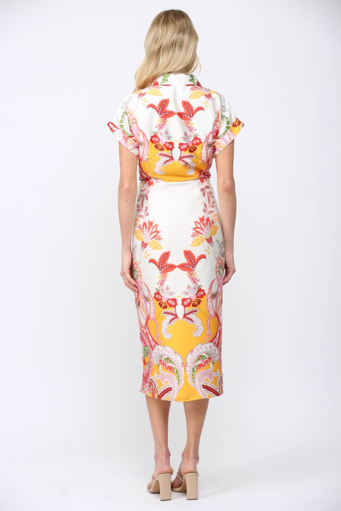 PREORDER: Botanic Scarf Midi Dress