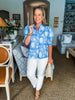 Bluebell Charm Floral Top-Blue