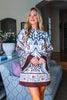 Western Sky Border Mini Dress