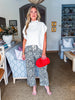 Easy Go Barrel Pants-Leopard