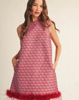Feather Muse Jacquard Dress