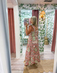 Sweet Spell Floral Midi Dress-Ivory