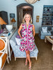 Chasing Hearts Floral Dress-Plum