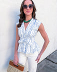 Sugar Petal Eyelet Peplum Top
