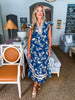 Teatime Time Floral Print Midi Dress