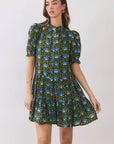 Baby Blossom Mini Dress-Brown
