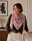 Western Trail Square Bandana-Pink