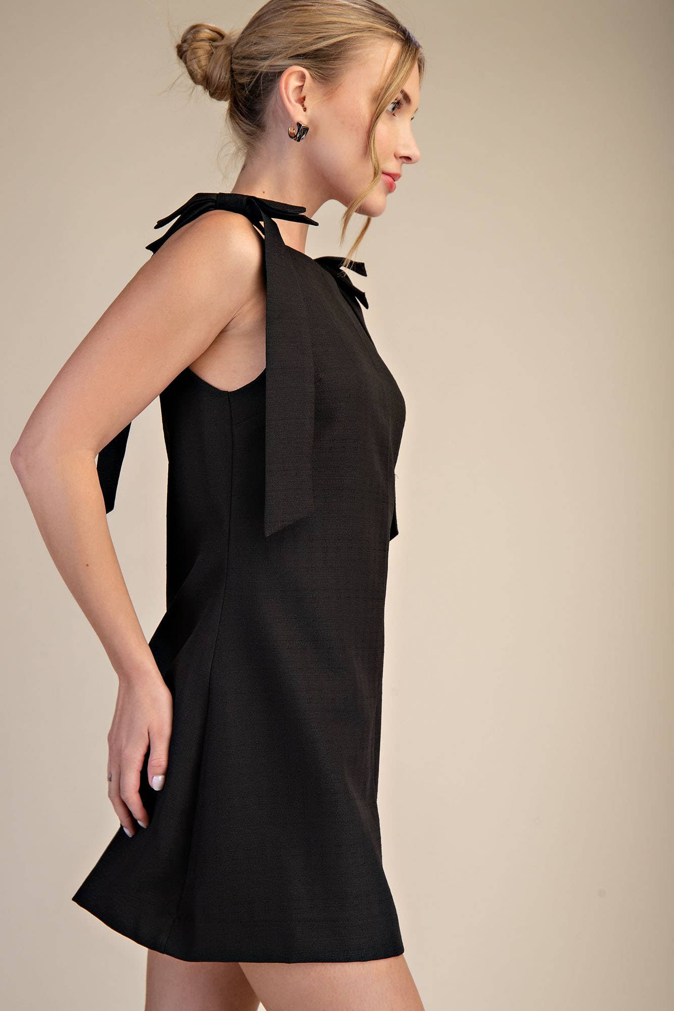 Breakfast at Tiffany's Mini Dress-Black