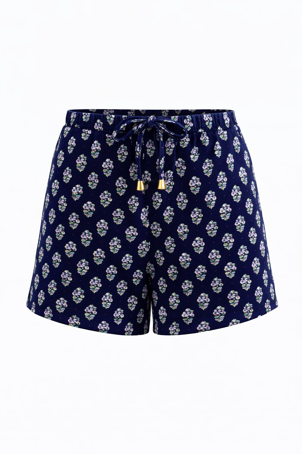 Modern Bloom Shorts-Navy/Blue