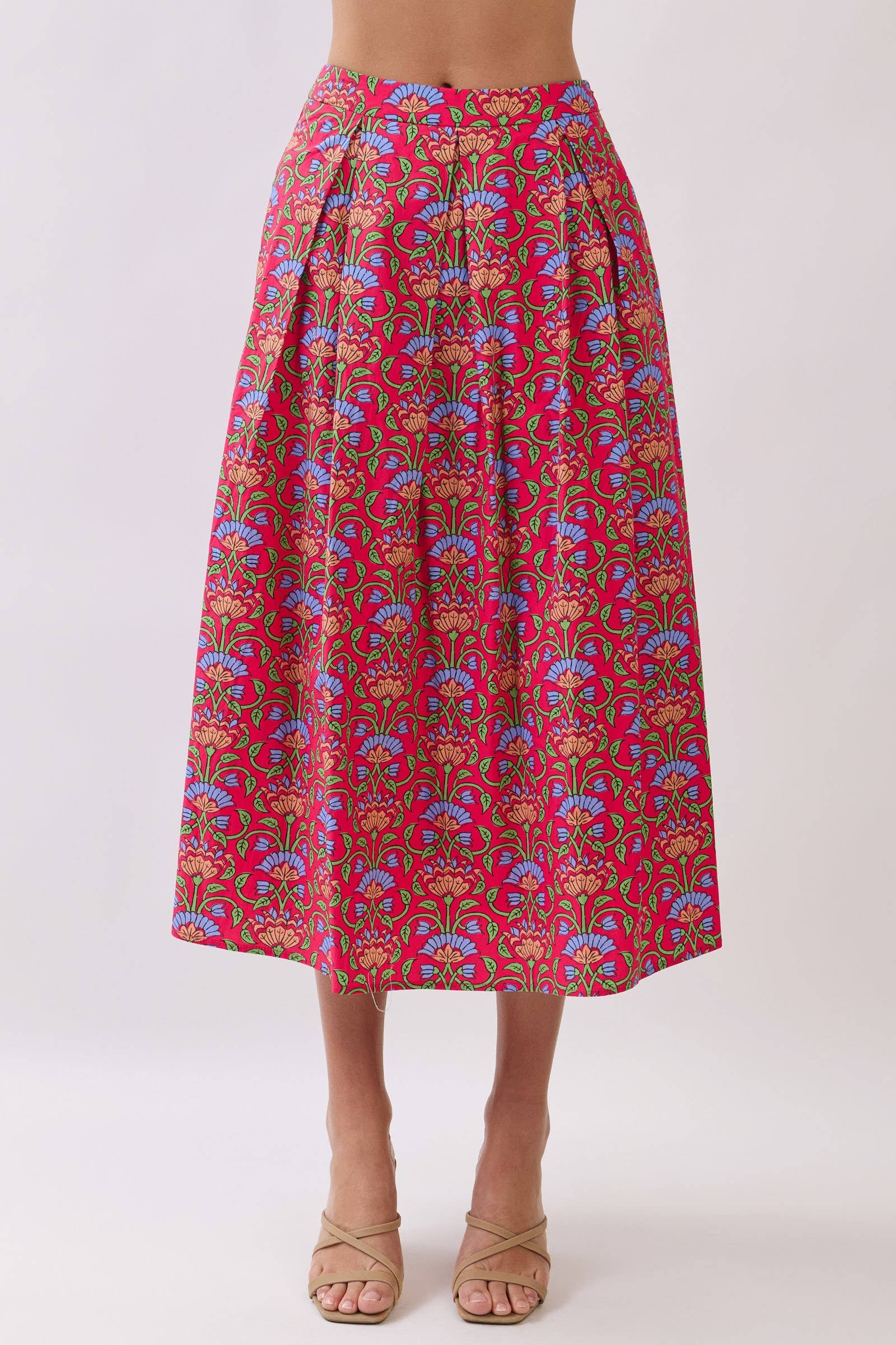 Gardenia Glow Midi Skirt