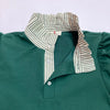 Stripes And Smiles Collared Top- Green