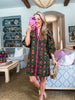 Floral Escape Mini Dress-Olive