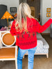 Horse Knit Sweater-Red