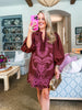 Harvest Charm Embroidered Mini Dress-Chocolate
