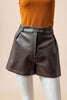 Croc Style Shorts- Chocolate