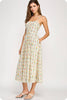 Sweet Nothings Floral Midi Dress-Butter Yellow