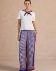 Checkerboard Wide Leg Pants