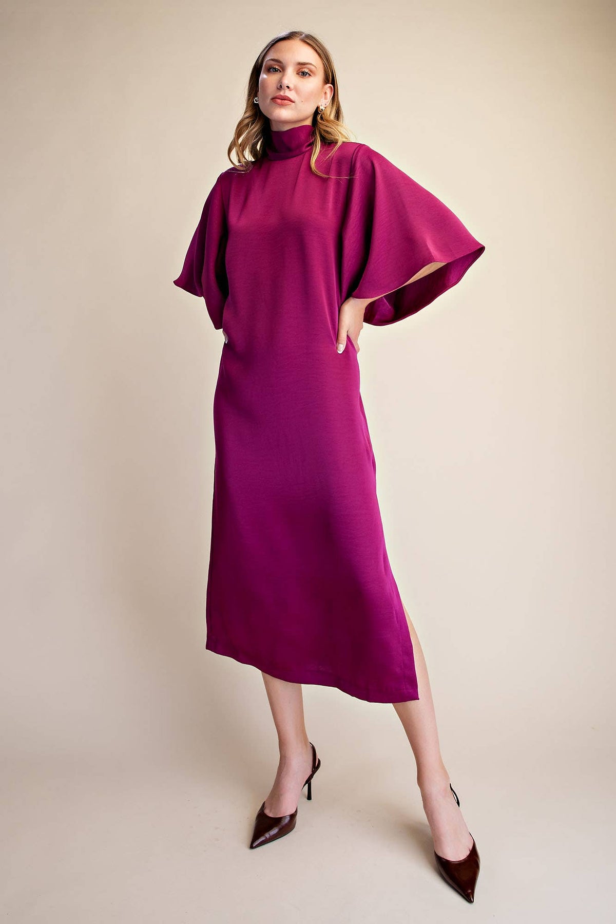 Candlelight Satin Midi Dress