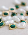 Vintage Malachite Drop Earrings
