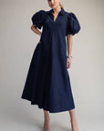 Love Story Midi Dress-Navy