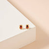 Birth Stone Stud Earrings- Red