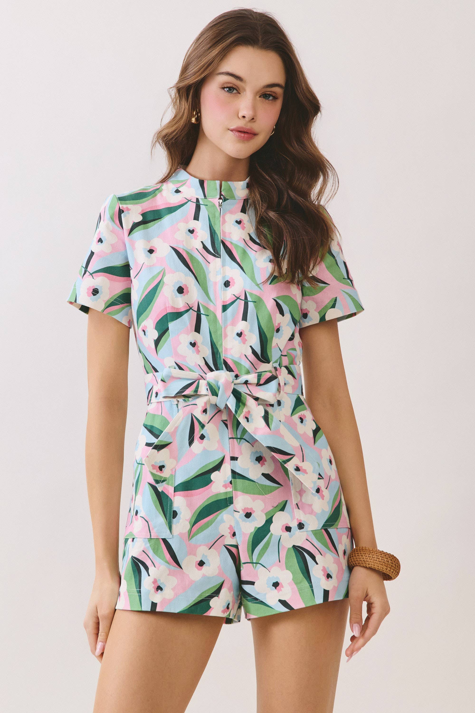 Sweet Like Spring Belted Romper
