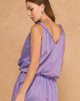 Breton Twisted Bubble Top-Peri/Red