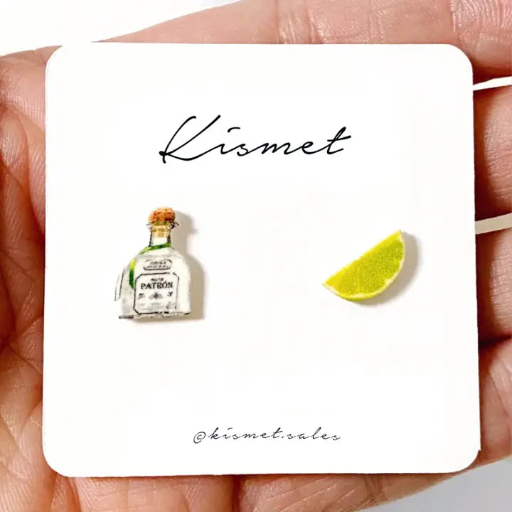 Tequila & Lime Stud Earrings