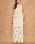 Wisteria Crochet Midi Skirt