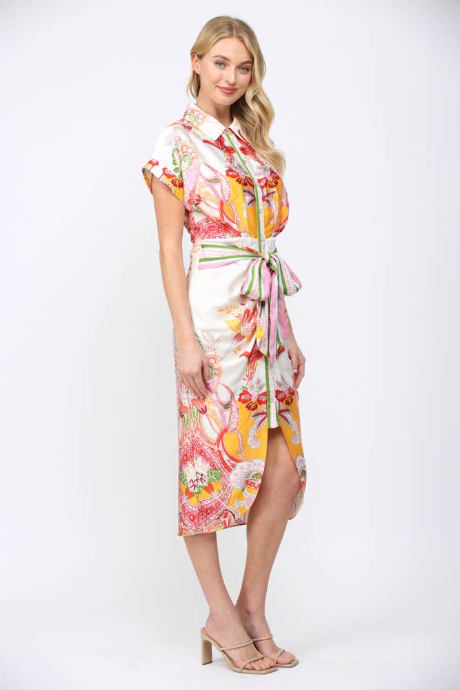 PREORDER: Botanic Scarf Midi Dress