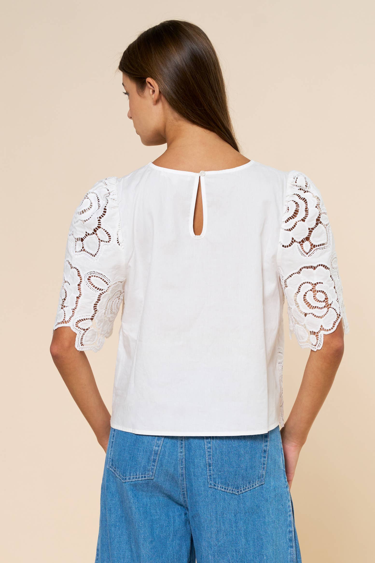 Floral Romance Eyelet Top
