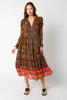 Evie Geometric Midi Dress
